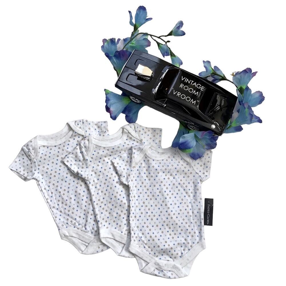 Faded Glory NWT Set of 3 Onesie for Babies NB